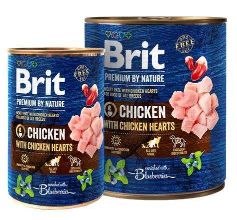 karma mokra dla psa brit premium by nature kurczak i serca drobiowe