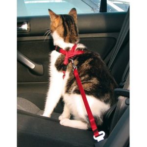 TRIXIE Szelki samochodowe dla kota - czerwone