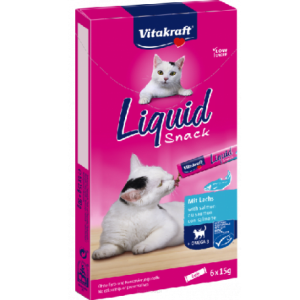 VITAKRAFT Cat Liquid Snack z łososiem (6x15 g)